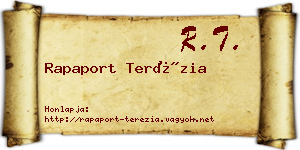 Rapaport Terézia névjegykártya
